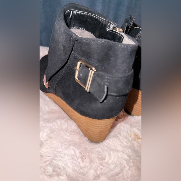 Dr. Scholl's Women's Create Ankle Wedge Heel Booties Boot Black Suede Size 7.5M - Picture 8 of 16